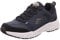 Skechers Herren 51893 NVBK Sneaker, Navy Leather Pu Mesh Schwarz Trim, 44 EU
