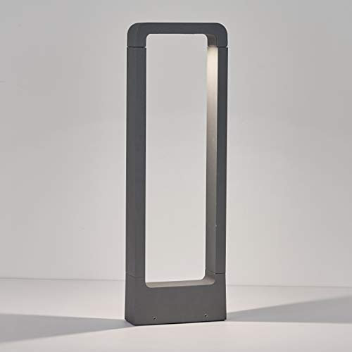 Topmo-plus Außenlampe standlampe Garten/ 7W LED COB außenleuchte standleuchte Aluminium Wegeleuchte anthrazit Promenade/Pfad/Terasse/Garten/ 770LM IP65 Wasserdicht 48CM naturweiß