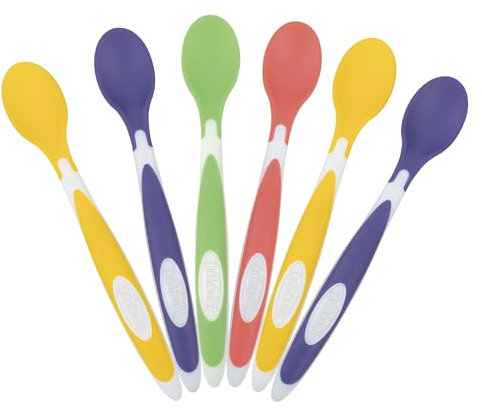 Dr. Brown's Soft-Tip Toddler Feeding Spoons, 6 Pack, Multi