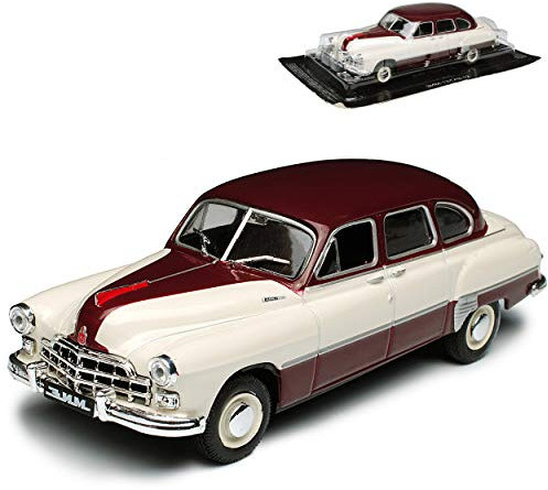 alles-meine.de GmbH GAZ-12 ZIM Limousine Burgrund Rot Weiss 1950-1960 1/43 Modellcarsonline Modell Auto