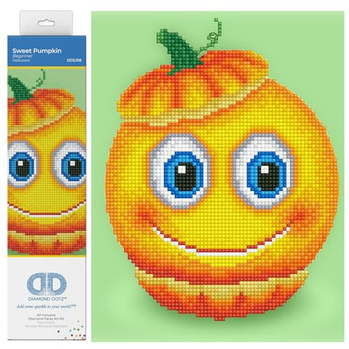 DIAMOND DOTZ Painting, DD3, Beginner Kit, Sweet Pumpkin, 23 x 26cm
