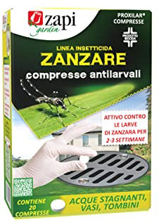 Zapi Garden | Compresse Antilarvali - Insetticida Larvicida Antizanzare, Esterno, 20pzX2g