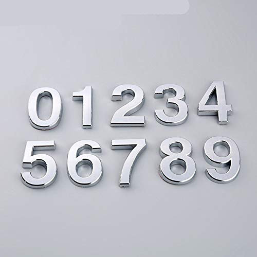 WGD Plastic Material Number Door Plates, 5/7CM Digital 0-9 Hall Floor Digital Signage Portal Hotel Plating House Number Number Plate (Color : Number7, Size : 7X4.5X8CM)