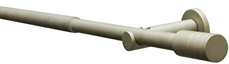 GARDINIA Gardinenstangen-Set Elba, Komplettgarnitur inkl. Befestigungsmaterial, Vorhangstange, Länge 190-340 cm, Metall, Champagner