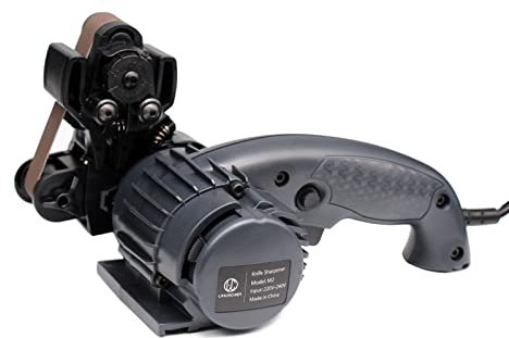 LIHUACHEN M2 Electric Knife Sharpener Professional Knife Sharpener Whetstone Knife Sharpener Tungsten Steel Knife Sharpener Tool (UK Plug) Black