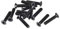 sourcing map M4 x 20mm Phillips Screw Fastener Black for Laptop PC TV Fan Switch 50pcs