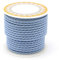 PandaHall - Cordino in vero cuoio intrecciato, 5 m, 4 mm, colore azzurro cielo, rotondo, per fai da te, creazione di bracciali, collane e gioielli