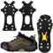 WINLINE Spikes für Schuhe, Schuhspikes, Schuhkrallen Steigeisen für Schuhe im Winter Rutschfestes, langlebiges Material aus Edelstahl und Winter Outdoor Sports Klettern (Schwarz, XL)
