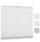 iomangio® Klemm Plissee ohne Bohren Faltrollo mit Klemmträger 70cm x 130cm Weiß Klemmrollo Blickdicht Sonnenschutz Jalousie für Fenster Fertigplissee Rollo