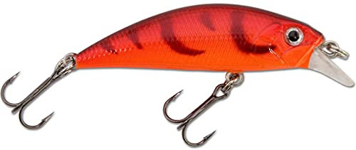 Angel-Berger Wild Devil Baits Trout Minnow Forellen Wobbler Kunstköder Flachläufer (Red Devil, 4,5cm)