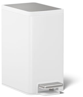 Kohler Poubelle à pédale en acier inoxydable et blanc 6 l