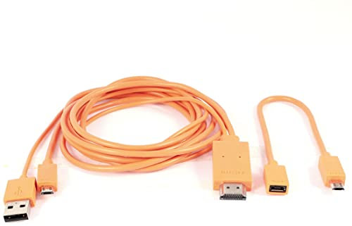 Ruilogod 1080p MHL Micro Micro USB Macho a hembra al adaptador de cable HDMI