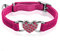 cobee Bling Heart Katzenhalsband mit Glocke, verstellbares Kätzchenhalsband mit Sicherheitsgurt, Strass Haustierhalsband für kleine Katzen und Hunde (Rosenrot)