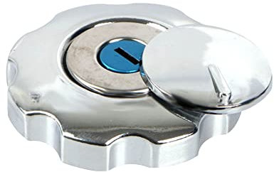 Asudaro Aluminium Motorrad Tankdeckel Kit mit Schloss und 2 Schlüsseln für CG125, Silber