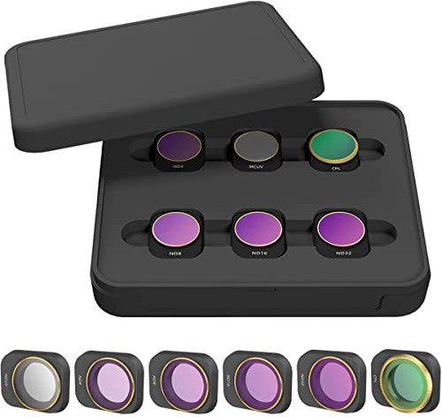 EatPitaya Filters Set For DJI Mini 3 Pro, MCUV + CPL + ND4 + ND8 + ND16 + ND32 Ultra-Light Camera Lens Filter Kit, Neutral Density Lens Filter(6pcs)
