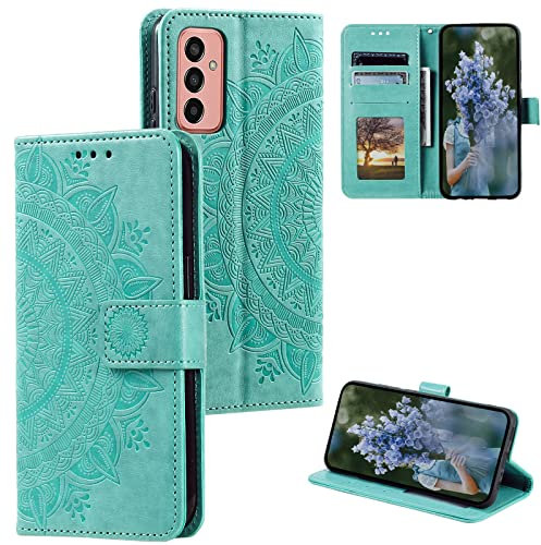 HTDELEC Cover per Samsung Galaxy A14 4G / 5G,Flip Custodia a Libro Magnetica Portafoglio Premium Protettiva in Pelle Porta Carte Case - Verde