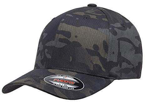 Flexfit Herren Baseballkappe Wooly Combed, Multicam-Schwarz, XL/XXL