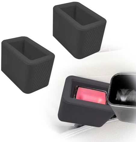 Lot de 2 Boucles de Ceinture de sécurité en Silicone pour Enfants, Rend la Prise Verticale pour Un accès Facile aux Accessoires de Voiture (Noir)