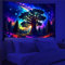 Arsey Schwarzlicht Wandteppich Wald Trippy UV-Reaktive Wandteppiche Hochkant Baum Sterne Galaxy Aesthetic Wandtücher Wandtuch Deko Wohnzimmer, Bunt, Groß 230x180cm