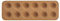 KitchenCraft Idilica Plateau à oeufs en liège, support réutilisable à 12 trous pour la conservation des oeufs, utilisable sur le comptoir de la cuisine et le réfrigérateur, 30 x 10cm