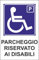 M-ITALY CARTELLO SEGNALETICO - PARCHEGGIO RISERVATO AI DISABILI - Adesivo Extra Resistente, Pannello in Forex, Pannello In Alluminio (20x31, Alluminio)