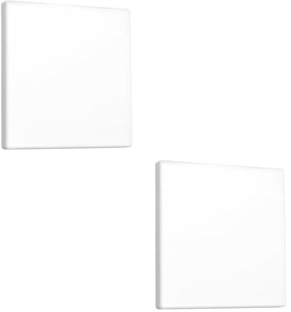 UFURMATE Blank Cover Wall Plate, 2PCS 3.39 x 3.39 Plastic Screwless Double Blank Wall Plate Two Gang Blank Device Outlet Cover Electrical Covers for Unused Outlets or Switches (White)
