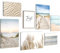 Novart Wandbilder Strand und Meer - KOMPLETT AUFHÄNGFERTIG - Nordsee Wohnzimmer Schlafzimmer Flur - 7 Moderne Mood-Bilder - N004872a