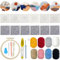 Allazone 6 Stück Needle Untersetzer Kit DIY Needle Punch Handwerk Stickerei Kit Filz Garne Stickerei Coaster Kunst und Handwerk Needle Coaster mit Anleitung für Anfänger Einfach