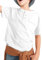 Haloumoning Kurzarm T-Shirt Jungen Sommer Henley Tee Basic Shirts Kinder Tops mit Tasche, Weiß, 6-8 Jahre