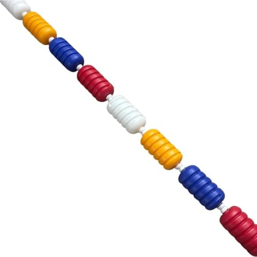 QINGYAN Cuerda Divisoria De Seguridad For Piscinas, 5 Flotadores por Metro, Marcador De Carril con Boya En Espiral For Equipos For Dividir Carriles De Carreras De Natación(6cm Diameter,25m)