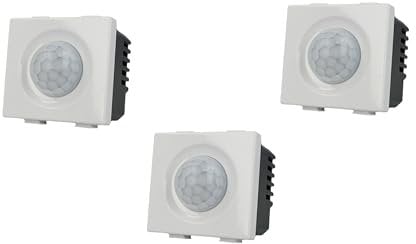 3 Pezzi Interruttore Sensore Infrarossi Timer 2M 2 moduli posti compatibile con Bticino Matix colore Bianco incasso presa a muro confezione 3 pz