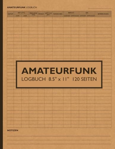 Amateurfunk Logbuch: Präsent für Funkbegeisterte Amateurfunker Hobbyfunker CB-Funker und Funktechniker | HAM Radio Log Buch | Praktisches Tagebuch für HAM-Funk | Mattes Kraftpapier Cover