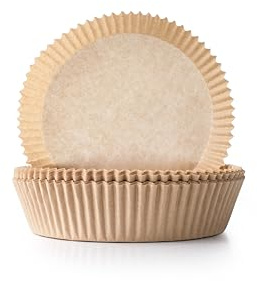 IBILI Einweg-Tablett für Luftfritteuse, 20 cm, Packung mit 50 Stück, wasserdicht und saugfähig, aus lebensmittelechtem Zellstoff