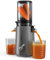 ACOQOOS Entsafter, Entsafter Gemüse und Obst with 110MM Einfüllöffnung, Leicht zu Reinigen Slow Juicer Machine with 2 Cups Silbergrau