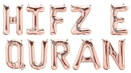 Hifz E Quran Foil Balloons - Rose Gold