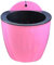 Plantas de interior para regar arcilla, maceta para colgar en la pared, macetas de plástico, rectangulares, antracita (rosa, L)