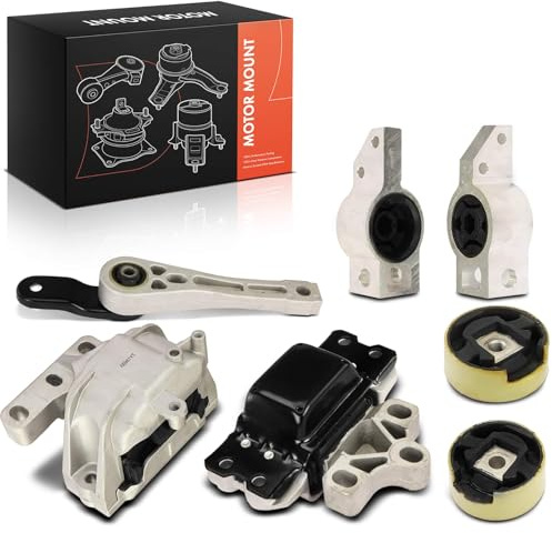 Frankberg 6 soportes de motor + 1 soporte de caja de cambios 1K0199868 | Parte inferior delantera trasero arriba; Compatible con: A3 8P1, A3 Cabriolet 8P7, A3 Sportback 8PA