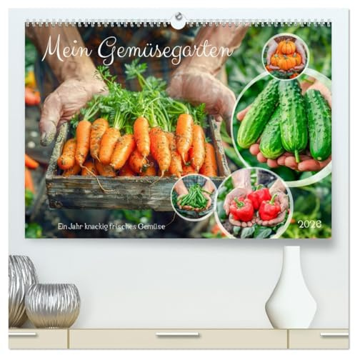 Mein Gemüsegarten - Ein Jahr knackig frisches Gemüse (hochwertiger Premium Wandkalender 2026 DIN A2 quer), Kunstdruck in Hochglanz: Gärtner und Ernte, ... in Bildern (CALVENDO Lifestyle)