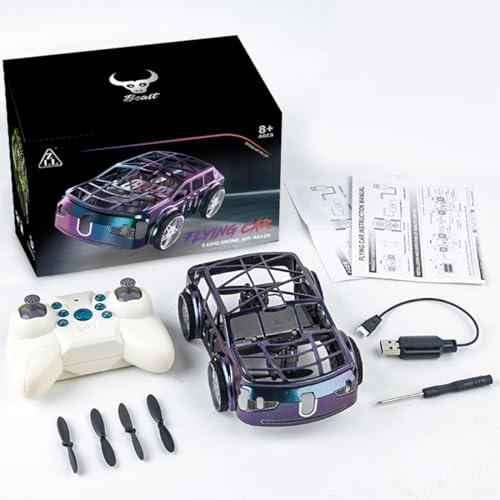 Mious SG900PRO 2-in-1 RC Fliegendes Auto, das fliegen kann, Luft-Boden Dual-Mode RC Auto mit intelligenten bunten LED-Lichtern (Zwei Batterien)