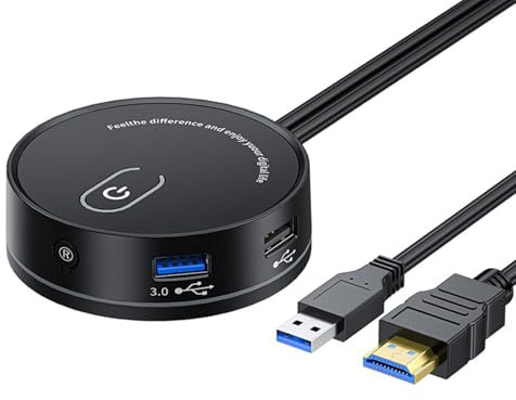 Desktop Power Switching With USB And 3.5mm Auditory External PC Retarts Power Button For Streamlined Workspaces Setups Easy Access Port
