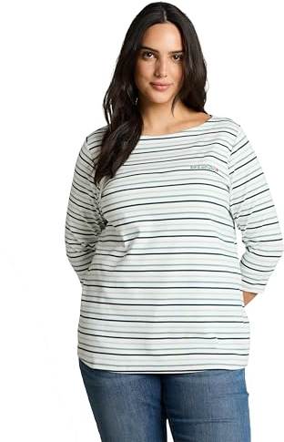 TOM TAILOR Damen Plussize T-Shirt mit U-Boot-Ausschnitt