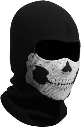 Totenkopf Maske, Gesichtsmaske Skelett Maskes, Ghost Sturmhaube, Motorrad Maske Totenkopf Gesichtsmaske Halloween, Vollgesichtsmaske Horror, Skull Balaclava Ghost Maskes für Halloween Cosplay Karneval