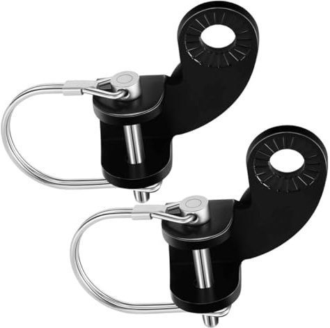 HONITANO 2 Stück Teiliges Fahrradanhänger Kupplungsadapter Langlebiger Bike Trailer Connector Ersatz für Babyschale Haustieranhänger Einfache Montage Am Hinterrad Kompatibel mit Meisten