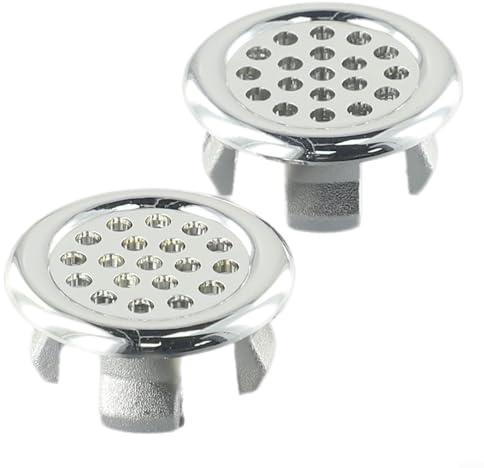 Gdfnmogo Basin Sink Overflow Cover Ring for 22-24mm Aperture, Chrome Plated Plastic Replacement Hole Cover for Bathroom Washbasin Accessories