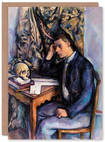 Artery8 Paul Cezanne Art Card Young Man and Skull Portrait Painting