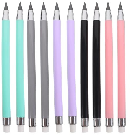 STOBAZA 10 Stück Teiliges Ewige Bleistifte ohne Anspitzen Ergonomisch Langlebig Tintenlos für Schreiben Zeichnen Skizzieren für Schule Handwerk und Entwurf