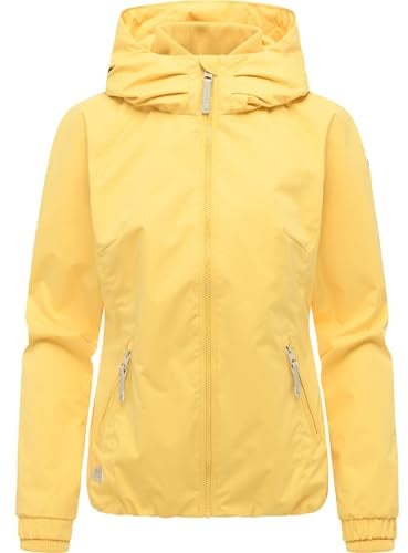 Ragwear Damen wasserdichte Übergangsjacke leichte Jacke kurz mit Kapuze Dizzie Intl XS-6XL