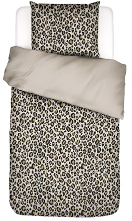ESSENZA Bettwäsche Fedelia Sand Storm, 135x200 cm + 1x 80x80 cm - 100% Baumwollsatin 220TC - Leoparden Muster