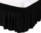 PiccoCasa Cache-sommier élastique à volants de 38 cm - Cadre de lit en microfibre brossée avec volants de 38 cm - Très grand lit - Noir