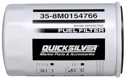 Quicksilver 8M0154766 Water Separating Fuel Filter for Select Yamaha 2-Stroke & 4-Stroke Outboards